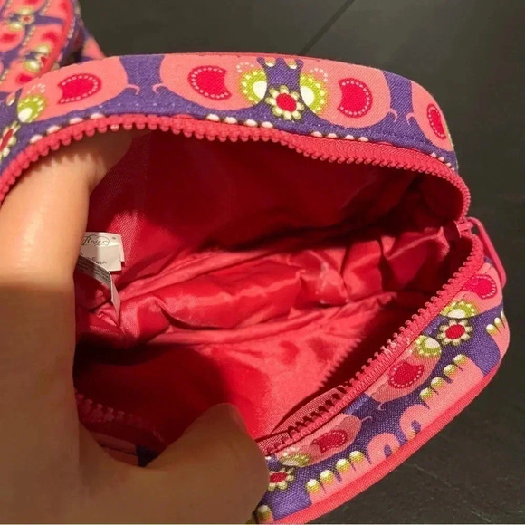 Once Upon A Rose Elephant Travel Bags Lot Of 2 Nesting Pink Floral Zip - Picture 3 of 11